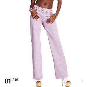 I AM GIA Natali purple vegan leather flare pants